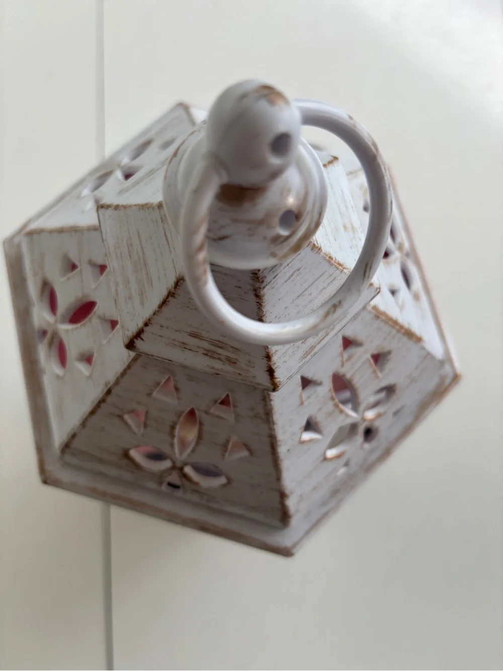 White and Pink Ballerina Decorative Lantern